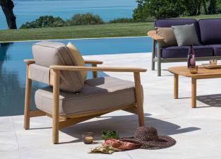 Emu Twins Teak Garden Armchair