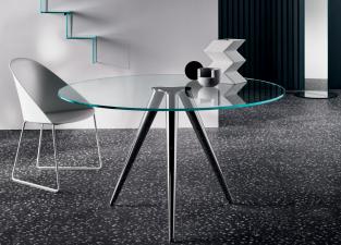 Tonelli Unity Round Glass Dining Table