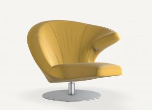 Leolux Parabolica Armchair In Mimosa Leather - In Stock