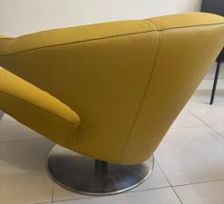 Leolux Parabolica Armchair In Mimosa Leather - In Stock