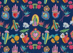 London Art Mexican Folk Wallpaper