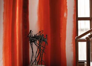 London Art Soft Stripe Clouds Wallpaper