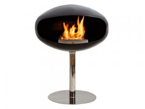 Cocoon Pedestal Fire - Black With 316 Stainless Steel stand